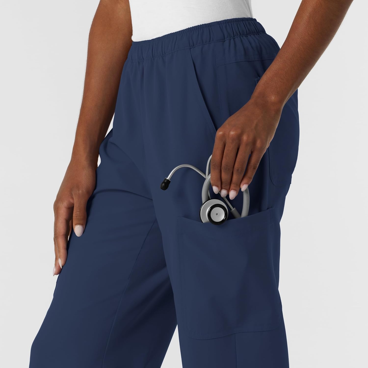 Wink NURTUR Women’s Straight Leg Cargo Scrub Pant, Navy, XL