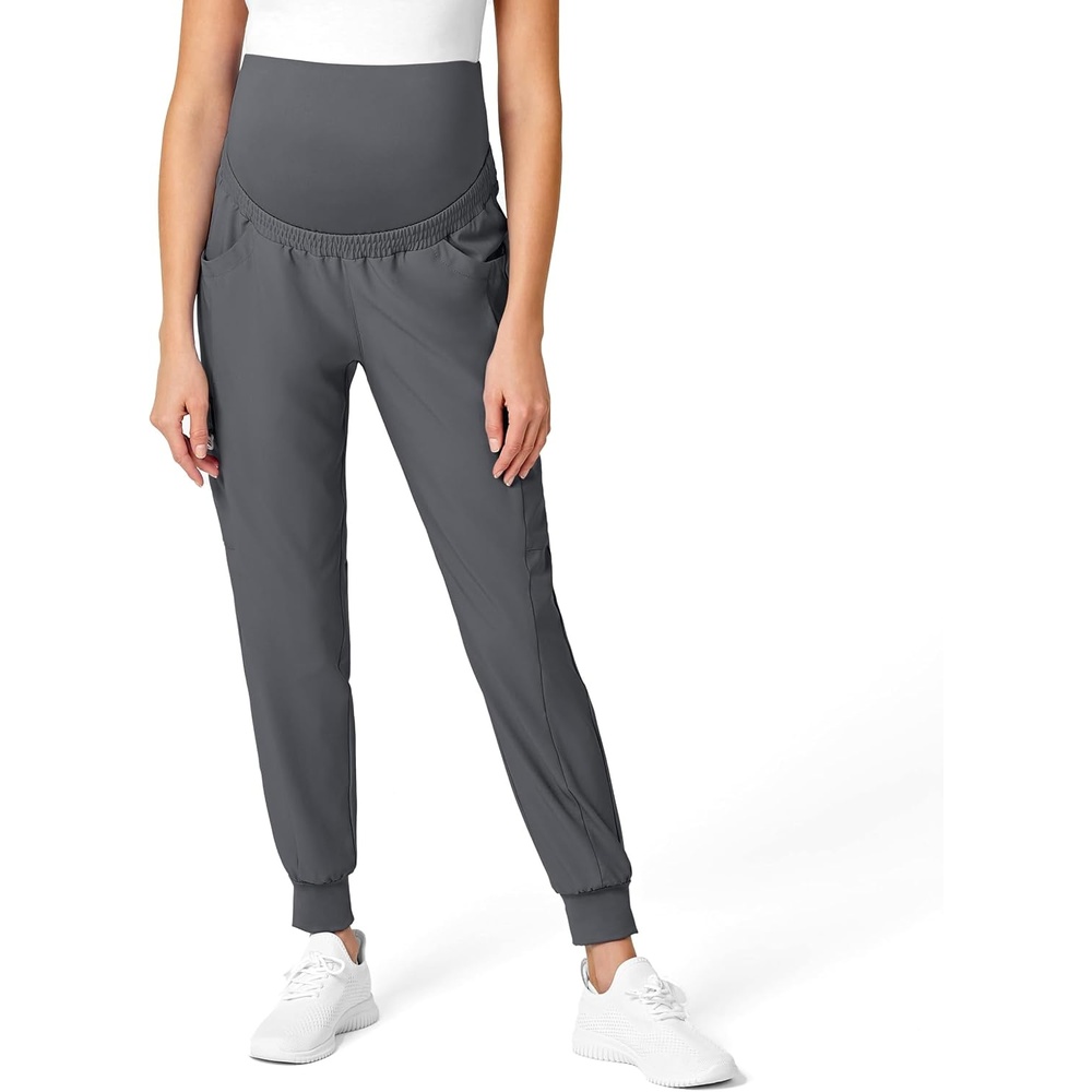 Wink Scrubs for Women, W123, Maternity Joggers Pants with 7 Pockets(Pewter)