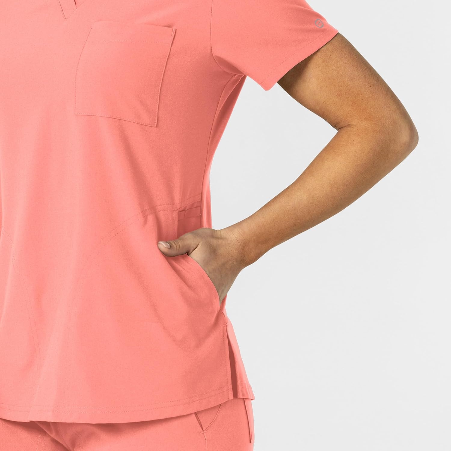 Wink Women’s Women’s Flex-n-Reach V-Neck Scrub Top(Paradise Pink)