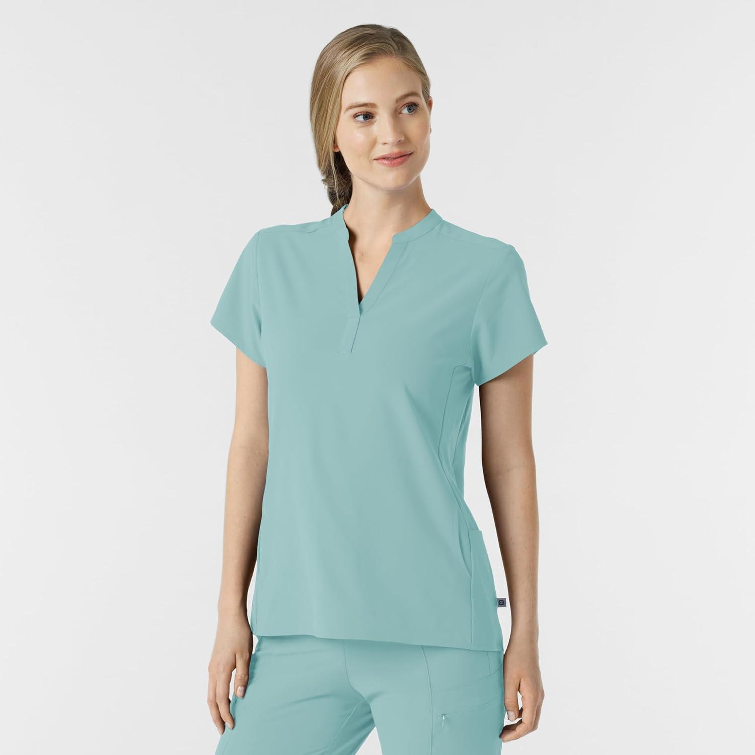 Wink Womens Scrub Top(Coastal Blue)