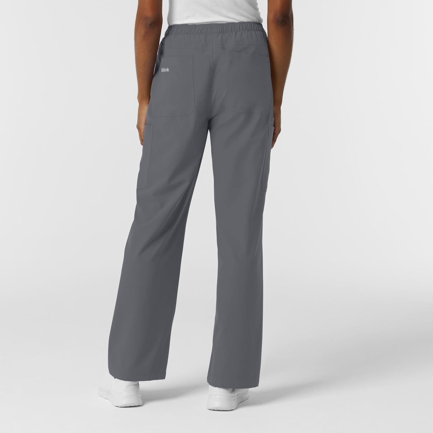 Wink NURTUR Women’s Straight Leg Cargo Scrub Pant, Pewter, M