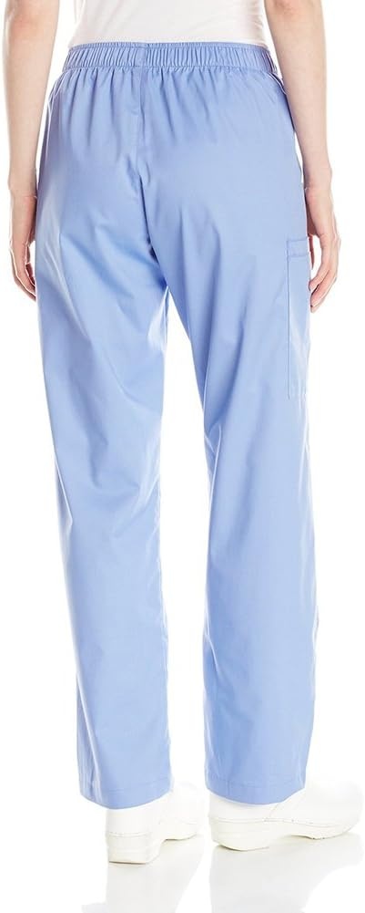 Wink Scrubs for Women, Boundless, Classic Wide Leg Cargo Pants with Full Drawstring and 8 Pockets(Ceil Blue)