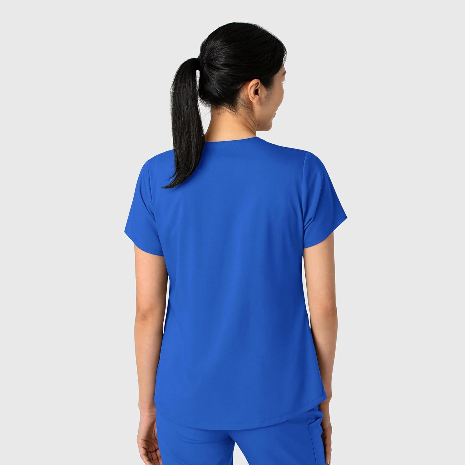 Wink Boundless Women’s 2-Pocket V-Neck Scrub Top – Royal, L