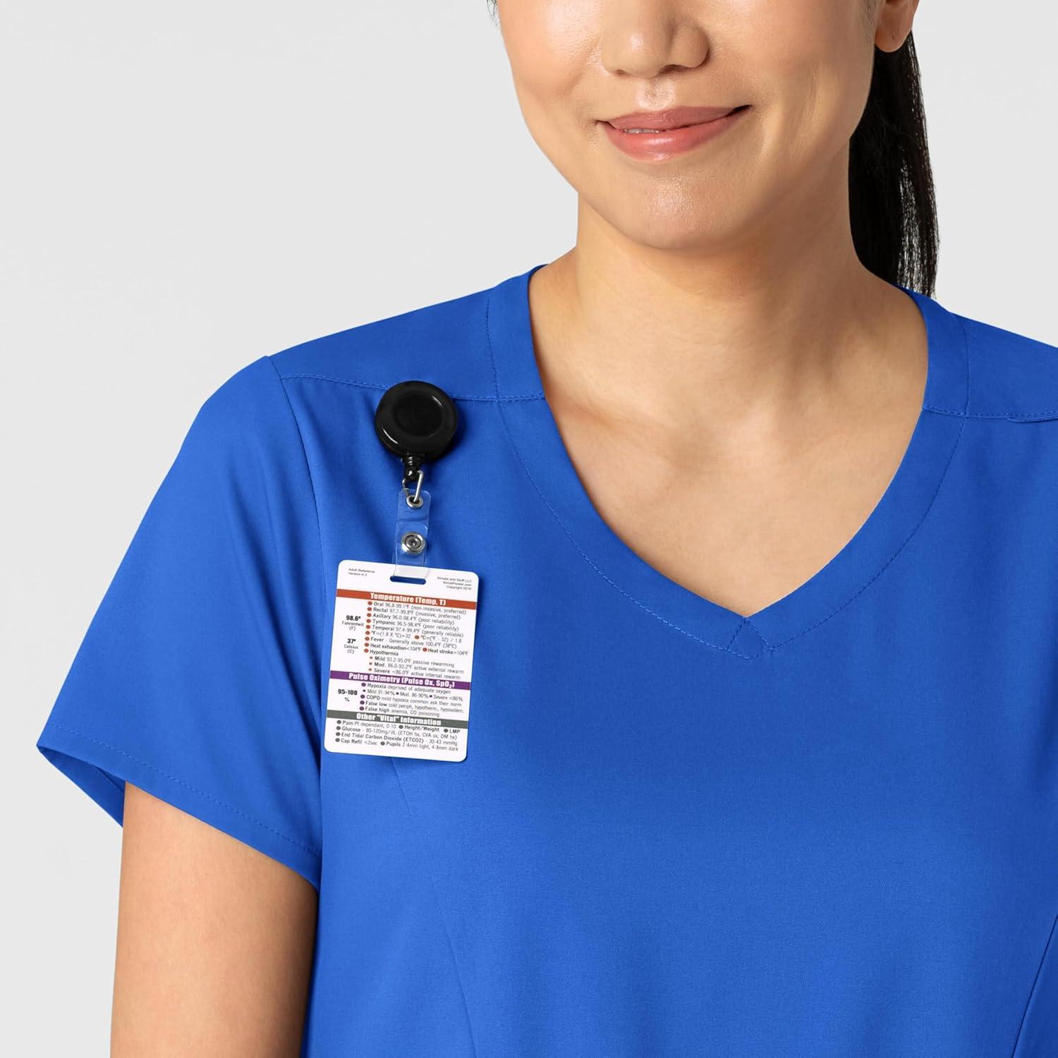Wink Boundless Women’s 2-Pocket V-Neck Scrub Top – Royal, L
