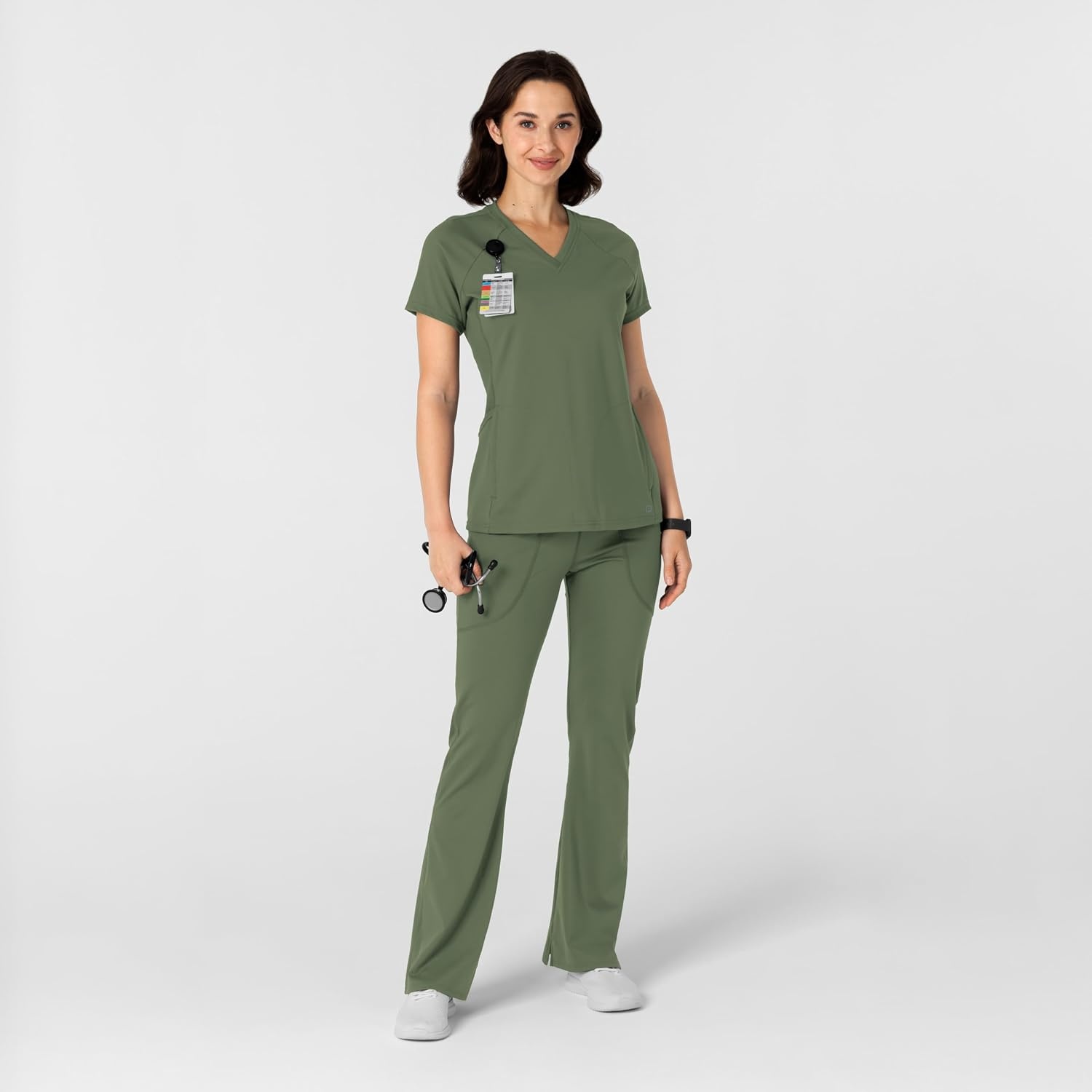 Wink Renew Women’s Flare Yoga Scrub Pant(Olive)