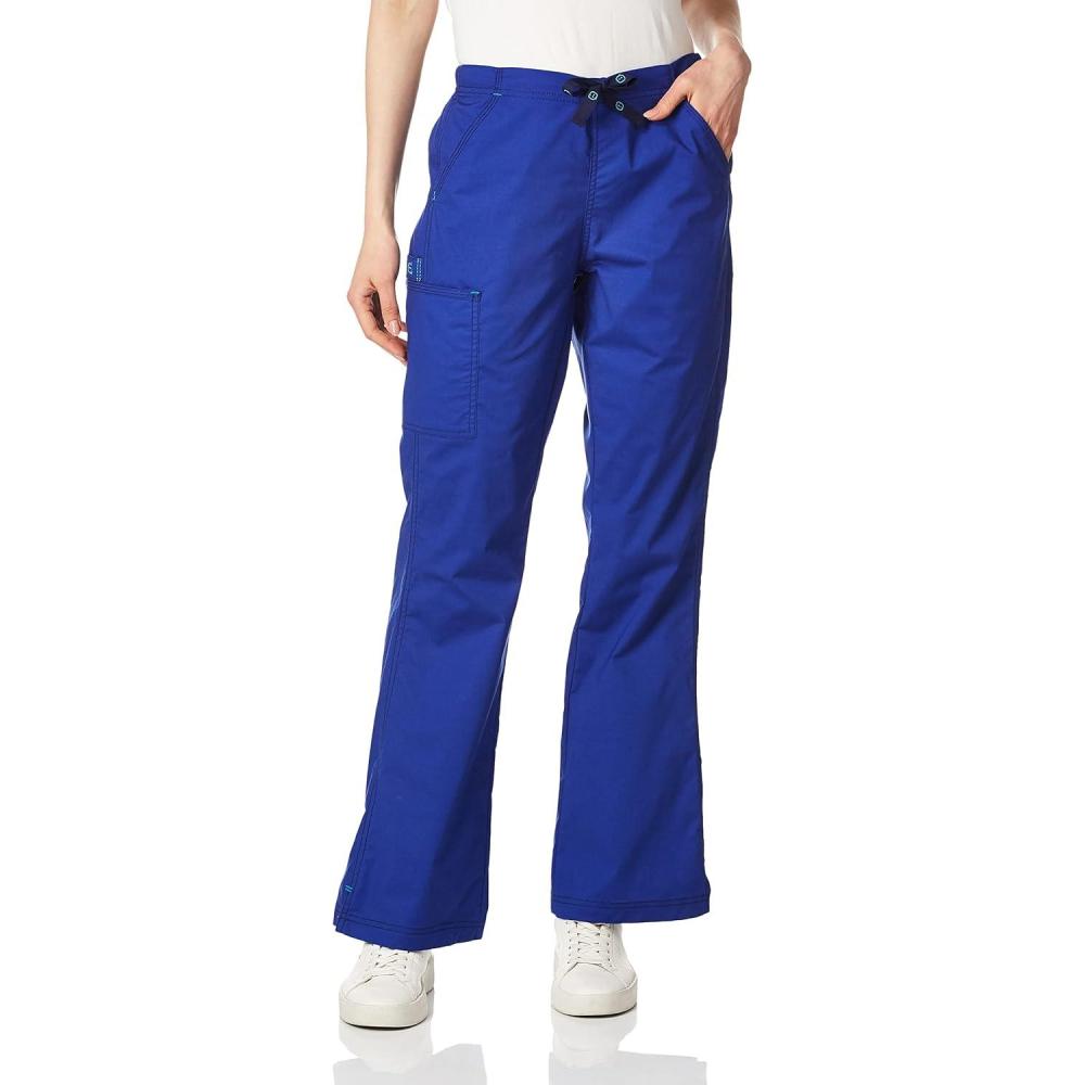 WonderWink Womens Grace Flare Leg Cargo PantMedical Scrubs Pants(Galaxy Blue)
