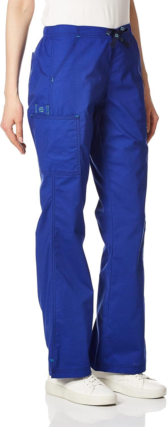 WonderWink Womens Grace Flare Leg Cargo PantMedical Scrubs Pants(Galaxy Blue)