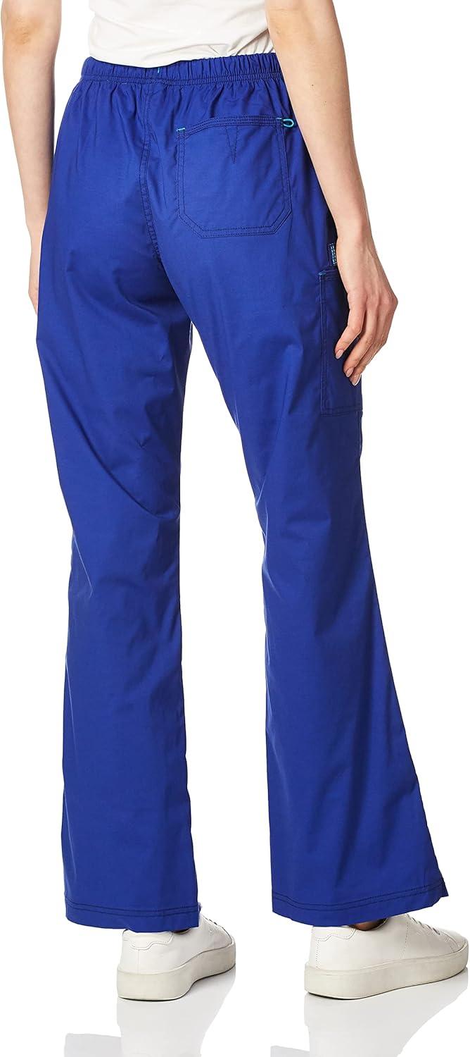 WonderWink Womens Grace Flare Leg Cargo PantMedical Scrubs Pants(Galaxy Blue)