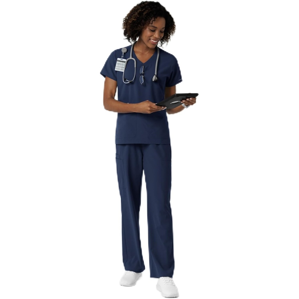 Wink Women’s Women’s V-Neck Scrub Top(Navy)