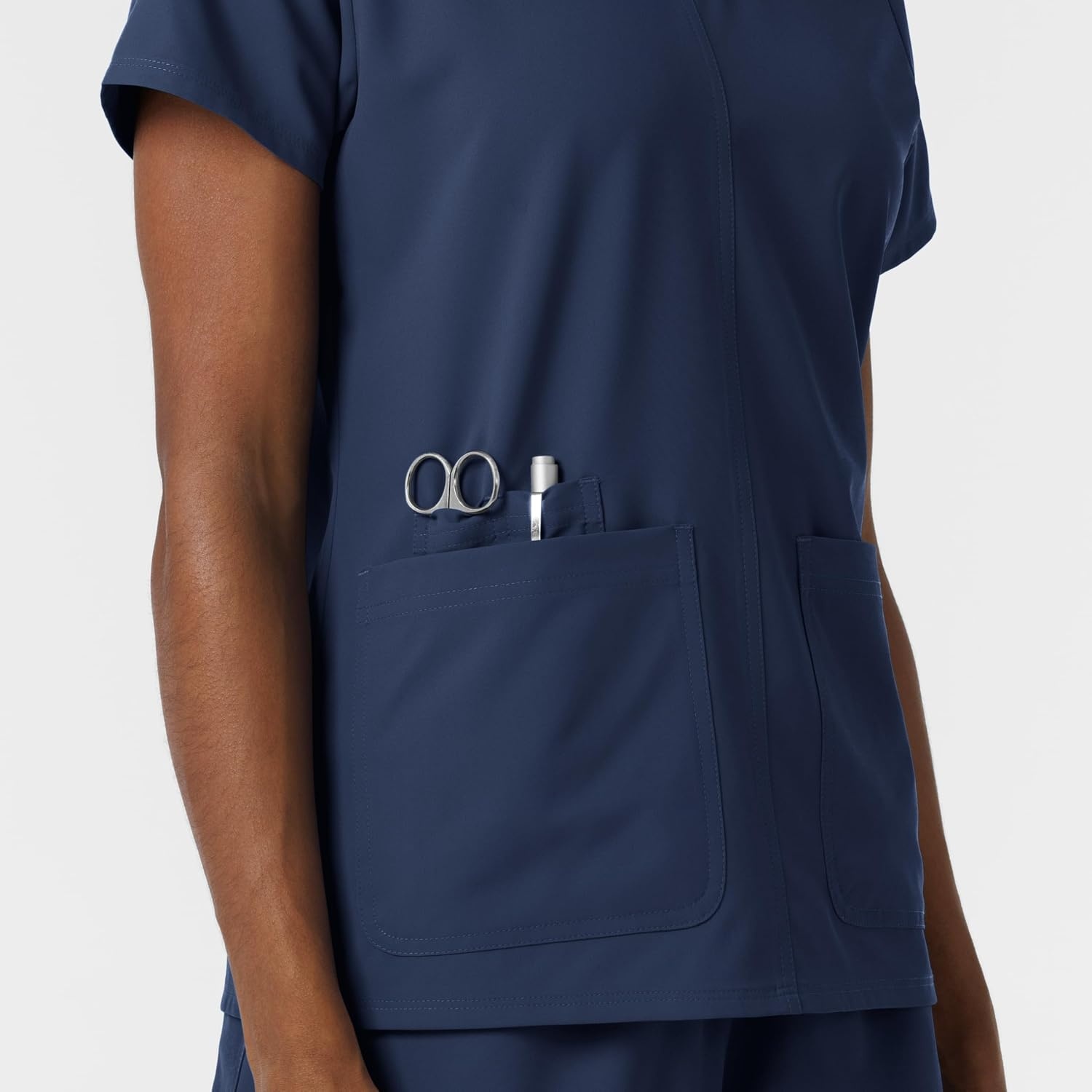 Wink Women’s Women’s V-Neck Scrub Top(Navy)