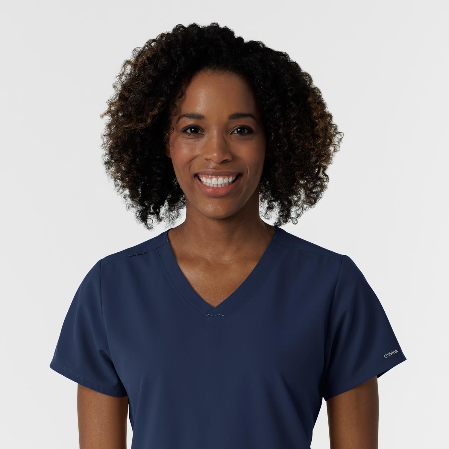 Wink Women’s Women’s V-Neck Scrub Top(Navy)