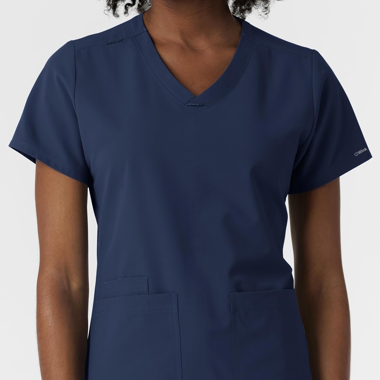 Wink Women’s Women’s V-Neck Scrub Top(Navy)