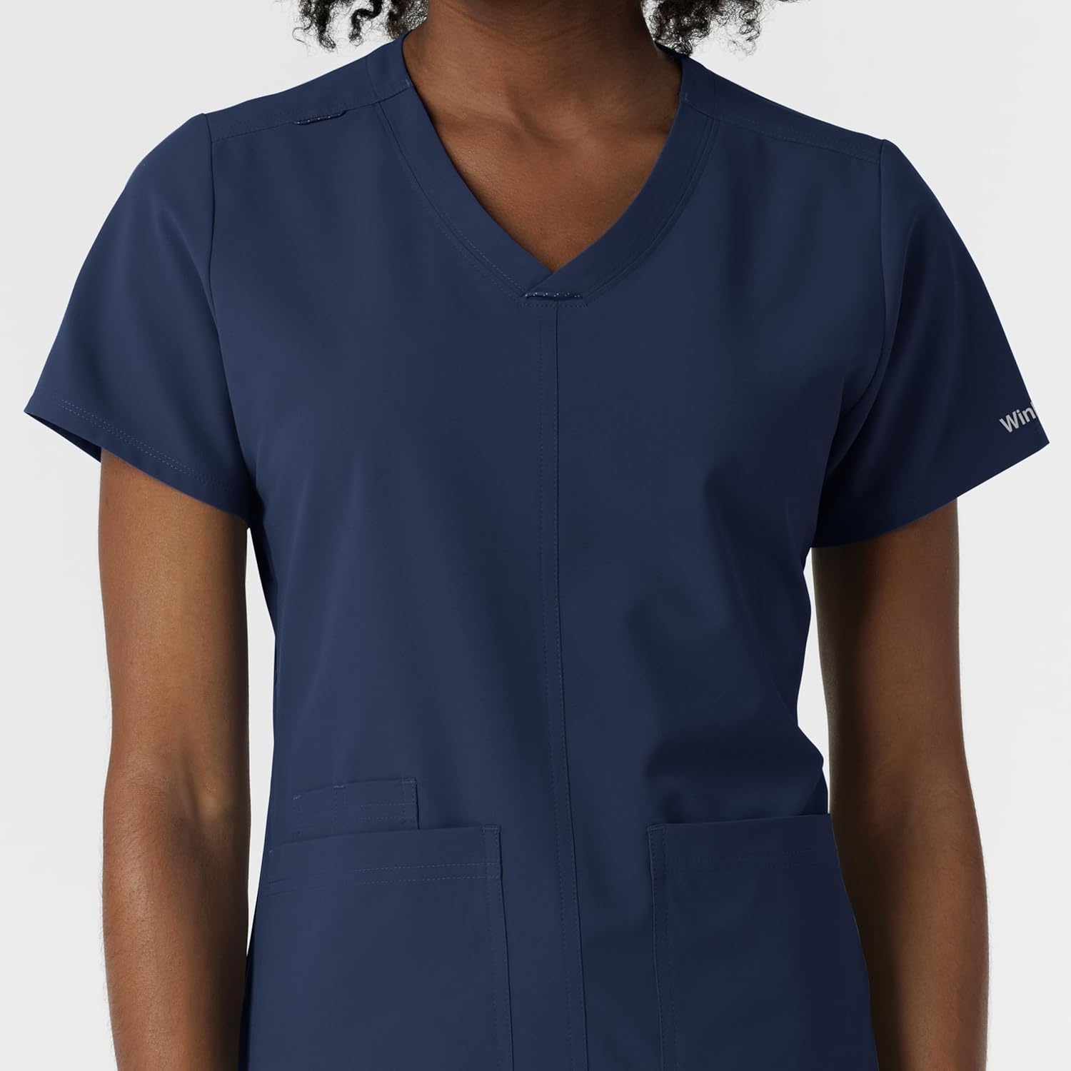 Wink Women’s Women’s V-Neck Scrub Top(Navy)