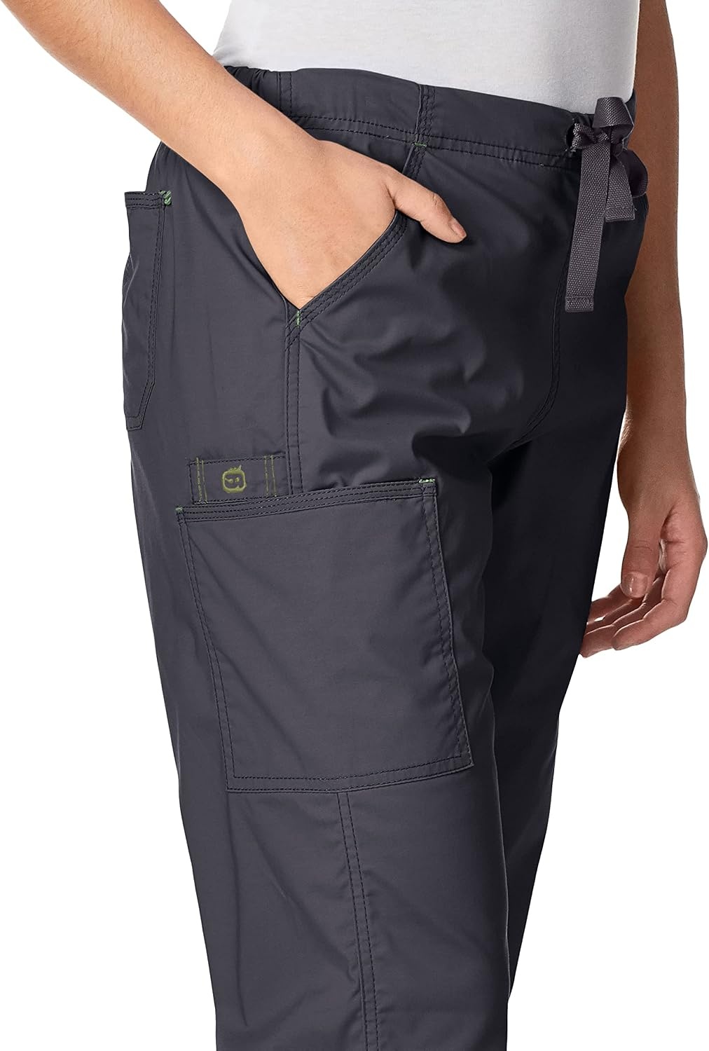 WonderWink Women’s Wonderflex Grace Scrub Pant(Charcoal)