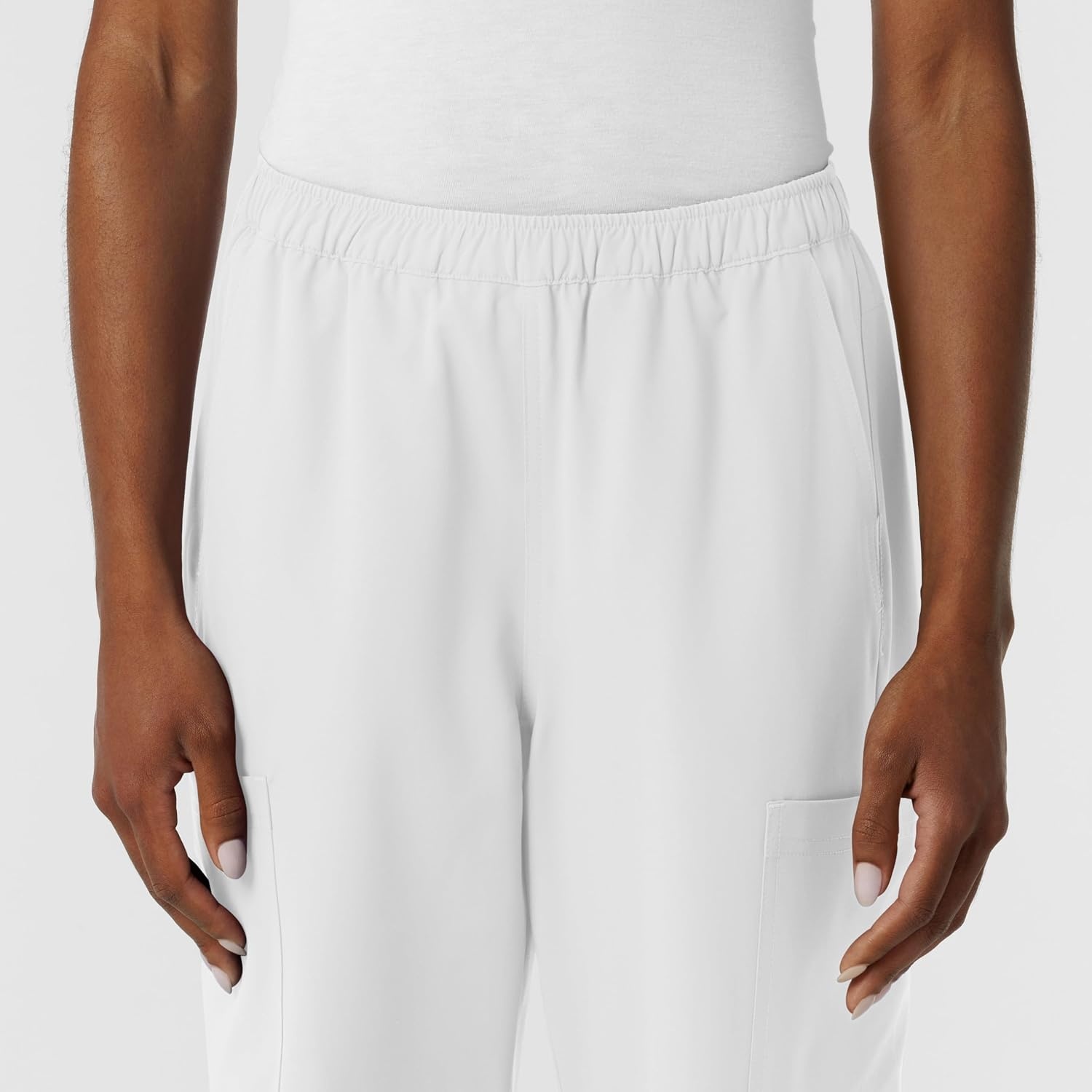 Wink NURTUR Women’s Straight Leg Cargo Scrub Pant(White)