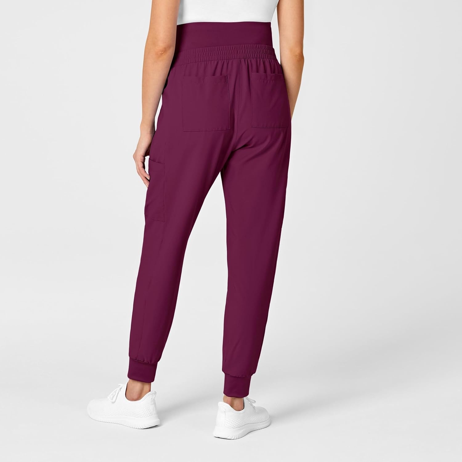 Wink Scrubs for Women, W123, Maternity Joggers Pants with 7 Pockets(Wine)