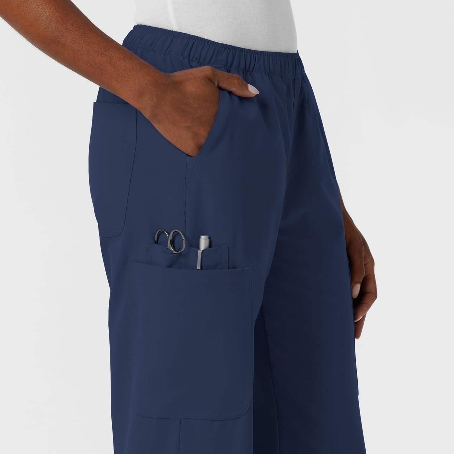 Wink NURTUR Women’s Straight Leg Cargo Scrub Pant(Navy)