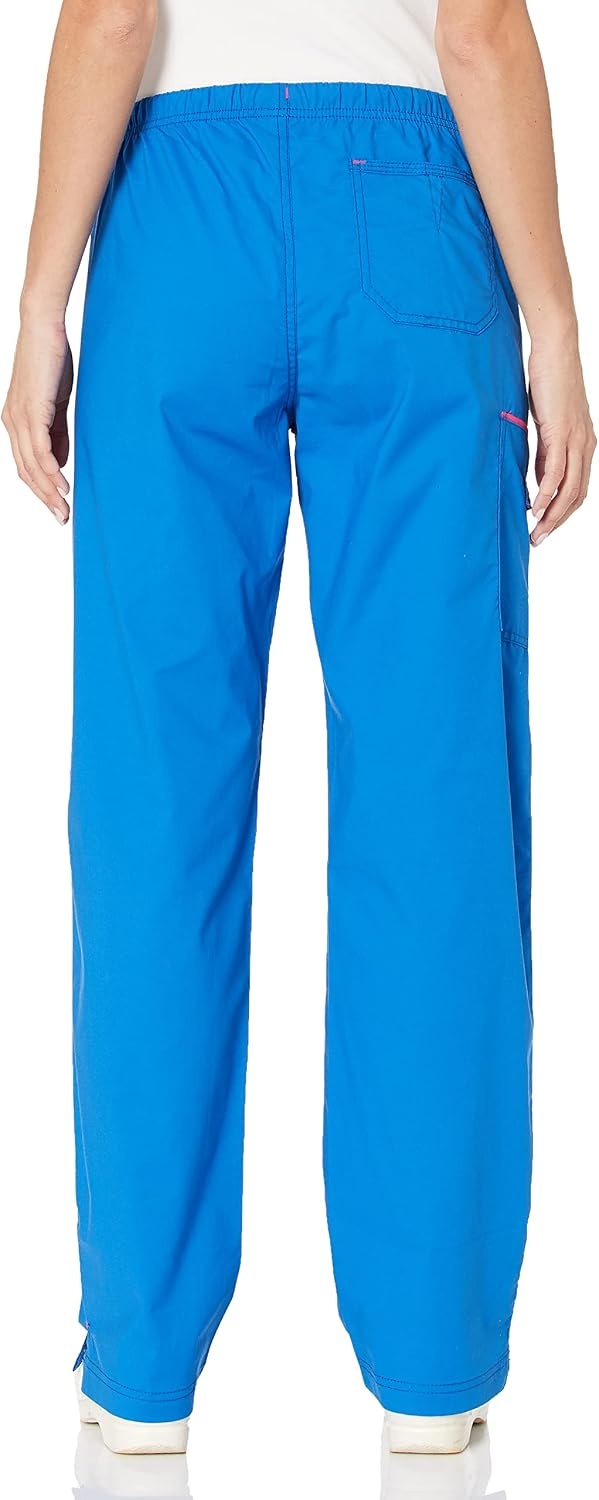 WonderWink Women’s Wonderflex Joy Denim Style Staight Leg Scrub Pant(Royal)