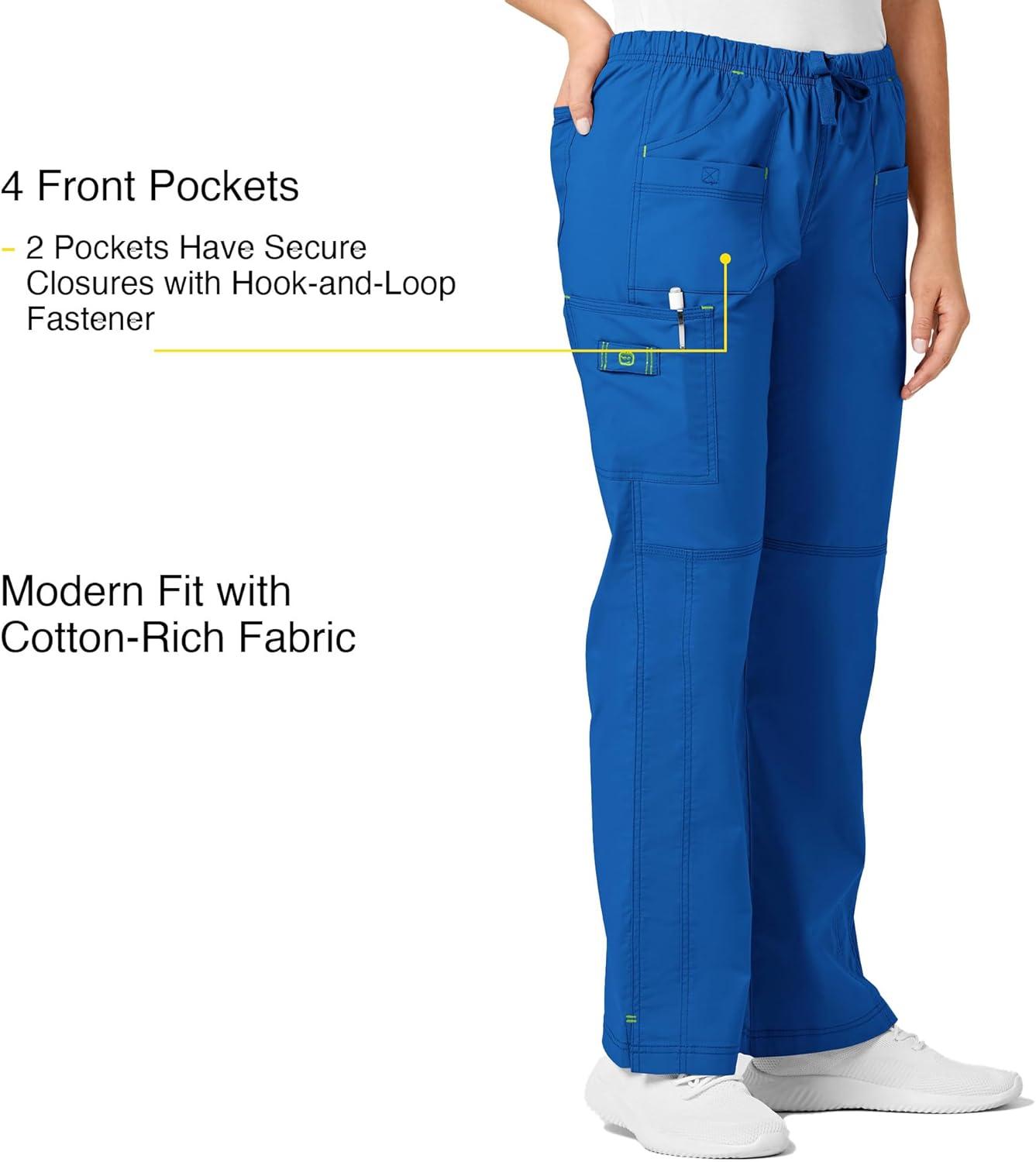 WonderWink Women’s Wonderflex Faith Scrub Pant(Royal)