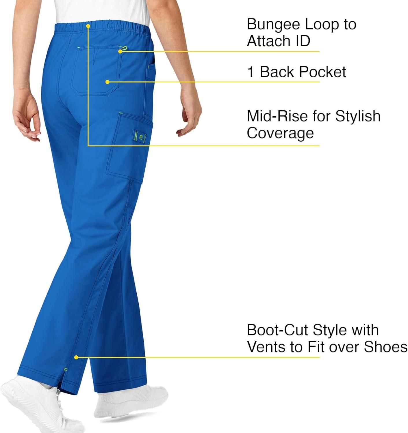 WonderWink Women’s Wonderflex Faith Scrub Pant(Royal)