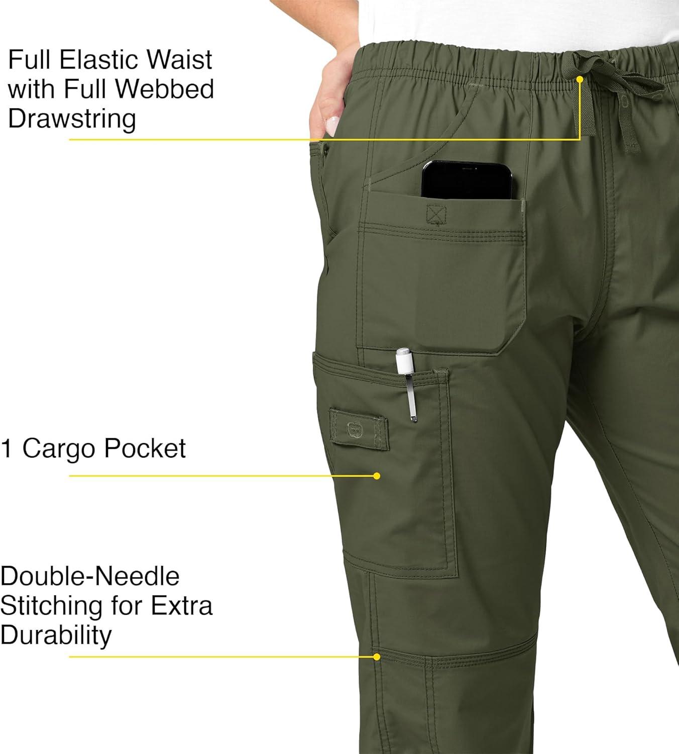 WonderWink Women’s Wonderflex Faith Scrub Pant(Forest Green)