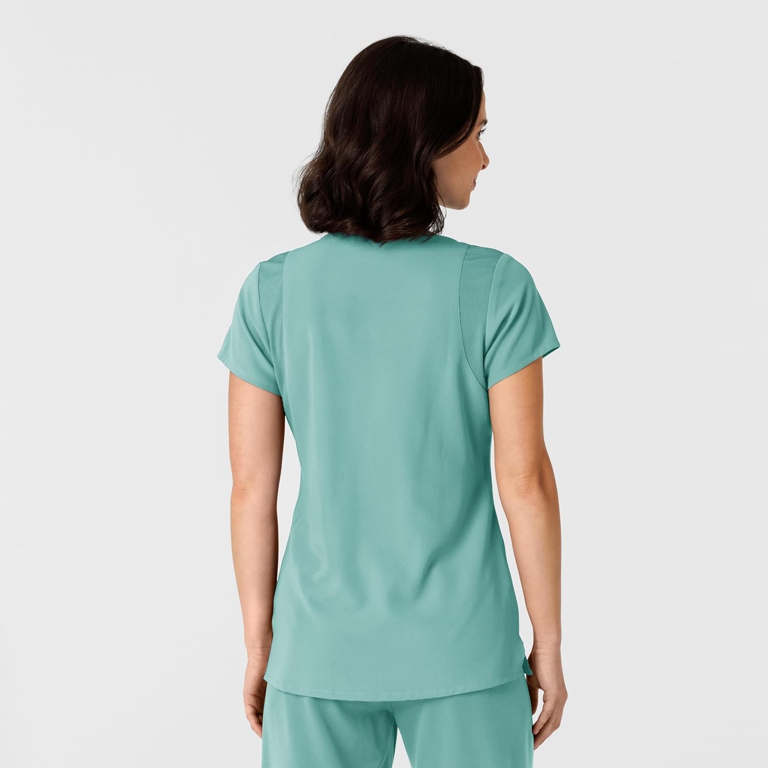 Wink Nova Women’s Flex-n-Reach Shoulder Panel V-Neck Scrub Top(Turquoise)