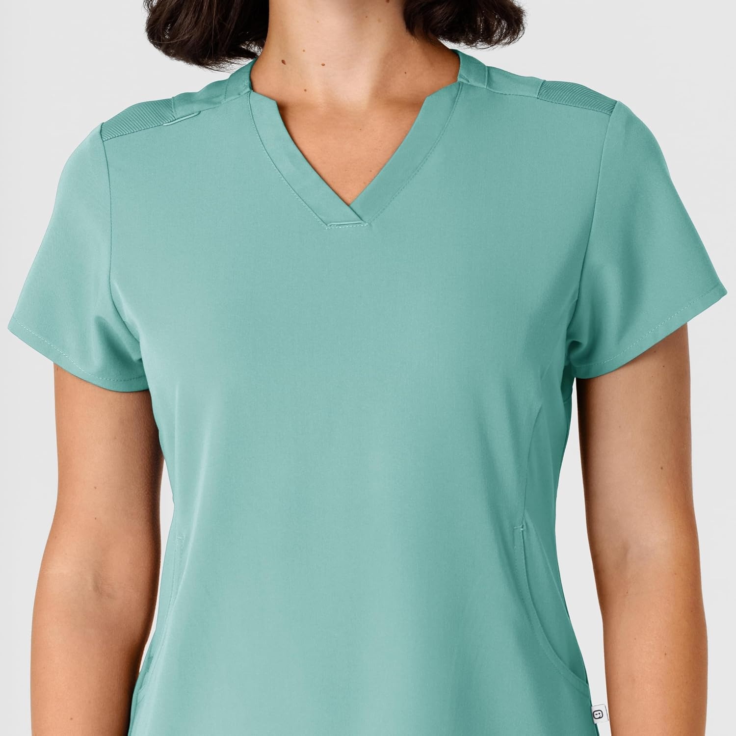 Wink Nova Women’s Flex-n-Reach Shoulder Panel V-Neck Scrub Top(Turquoise)