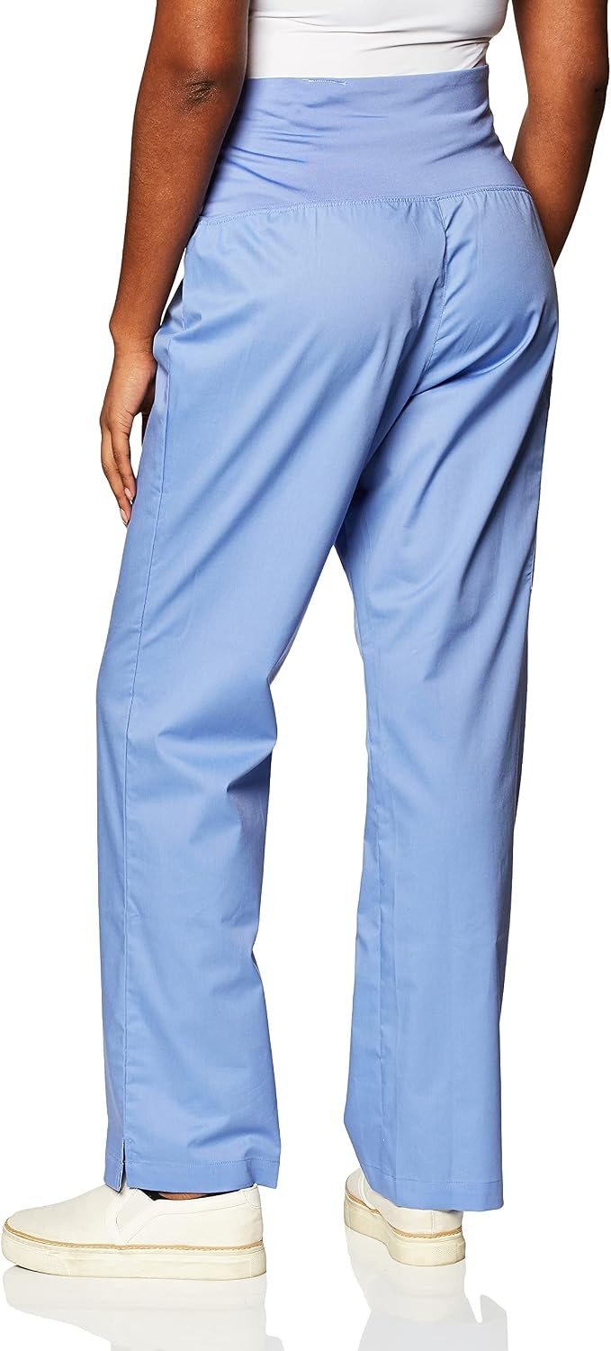WonderWink Women’s Wonderwork Scrubs for Maternity Cargo Scrub Pants(Ceil Blue)