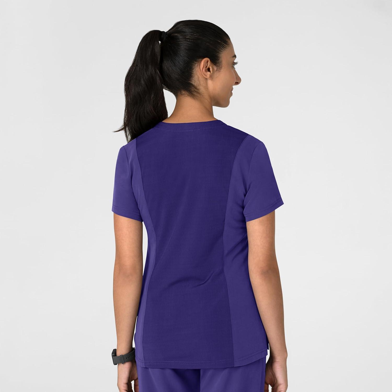 Wink Women’s Women’s Flex-n-Reach V-Neck Scrub Top(Grape)