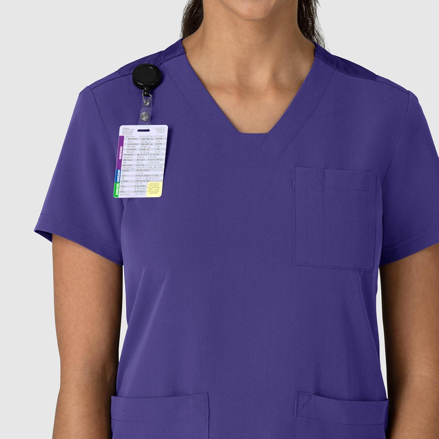 Wink Women’s Women’s Flex-n-Reach V-Neck Scrub Top(Grape)