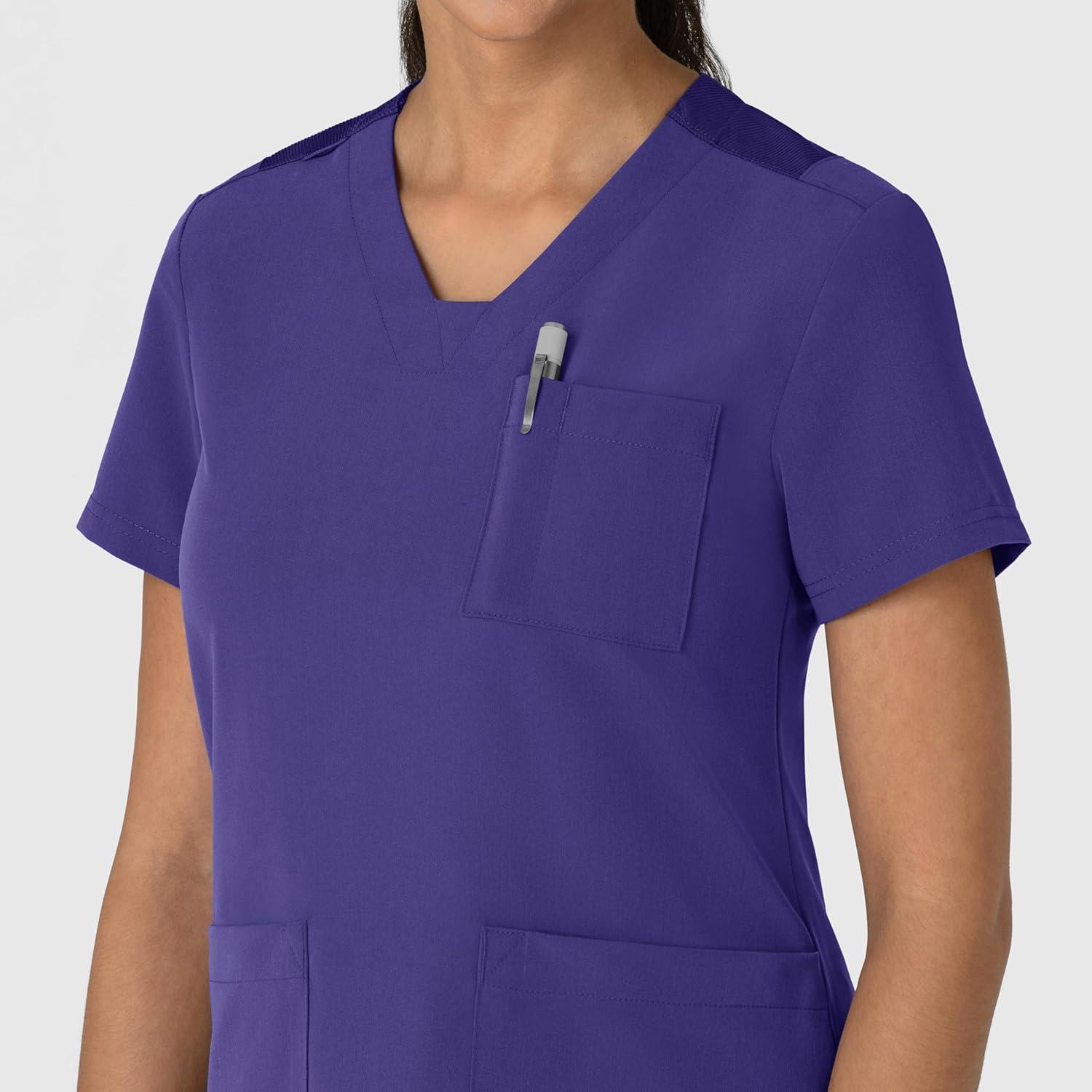 Wink Women’s Women’s Flex-n-Reach V-Neck Scrub Top(Grape)