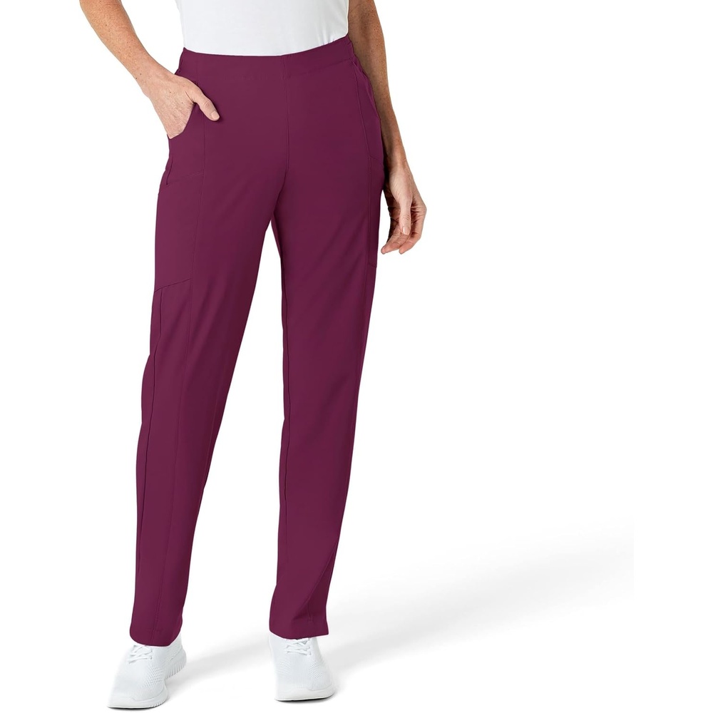 Women’s Flat Front Cargo Pant(Wine)