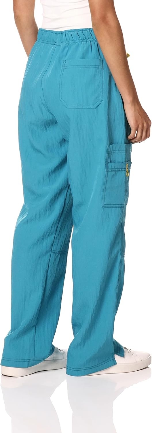 WonderWink Women’s Petite Four-Stretch Sporty Cargo Scrub Pant, Petite(Real Teal)