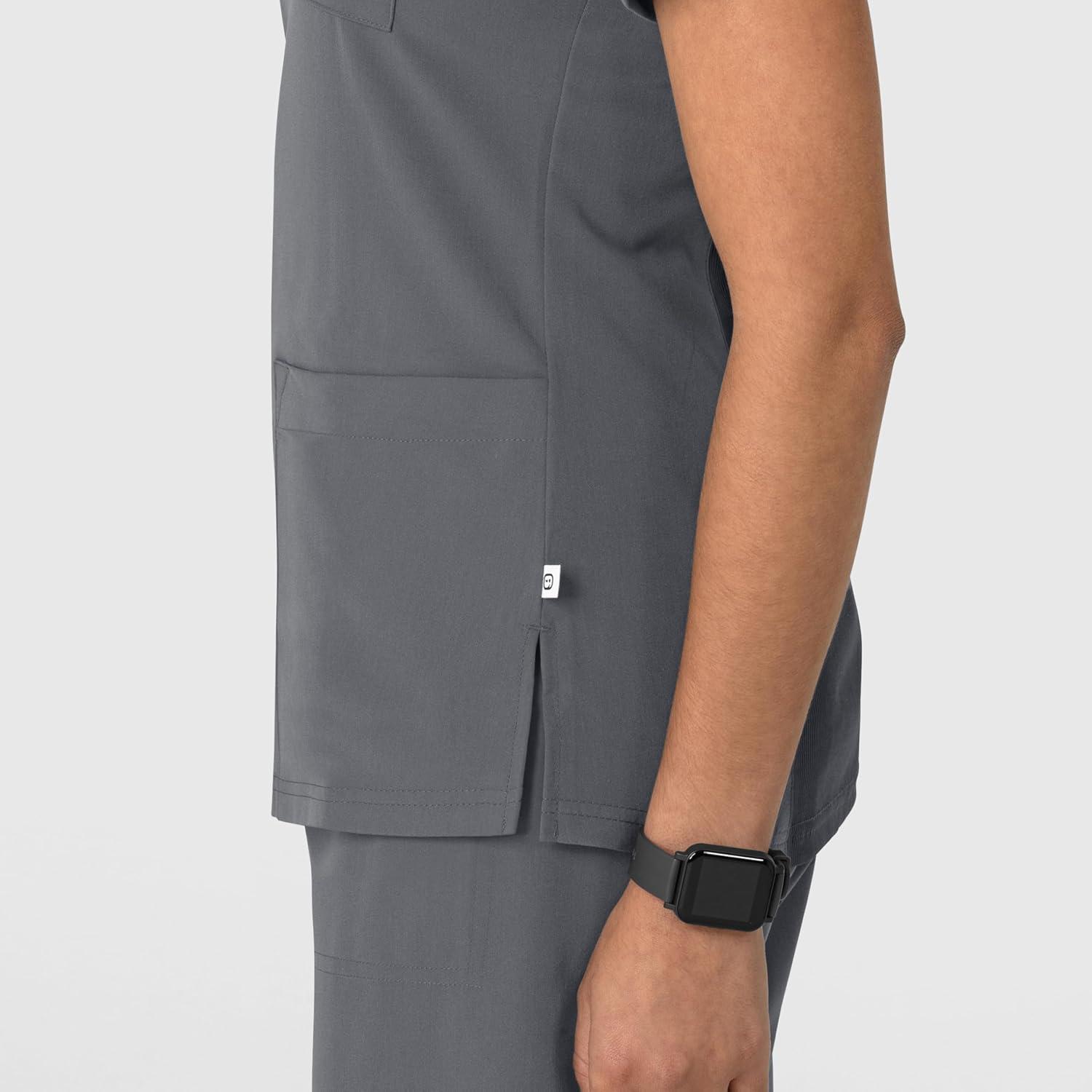 Wink Women’s Women’s Flex-n-Reach V-Neck Scrub Top(Pewter)