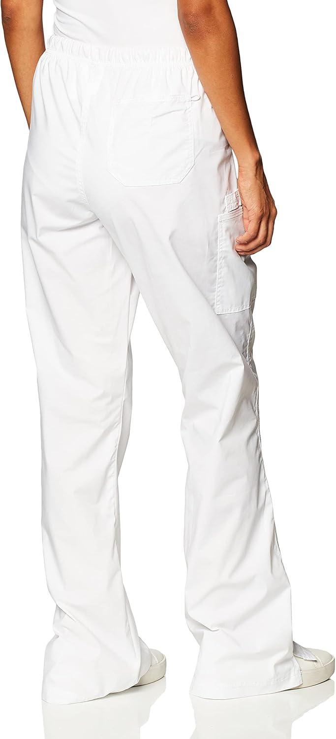 WonderWink Womens Grace Flare Leg Cargo PantMedical Scrubs Pants(True White)