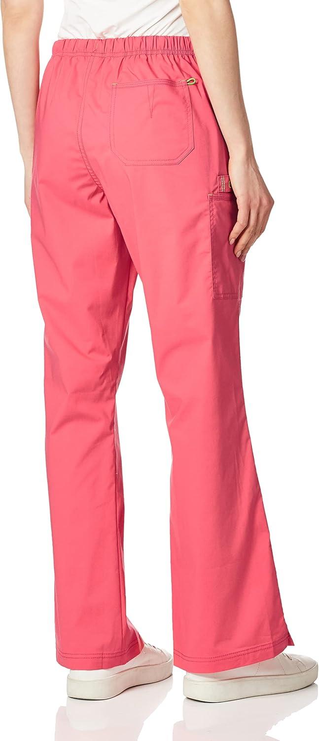 WonderWink Womens Grace Flare Leg Cargo PantMedical Scrubs Pants(Papaya)