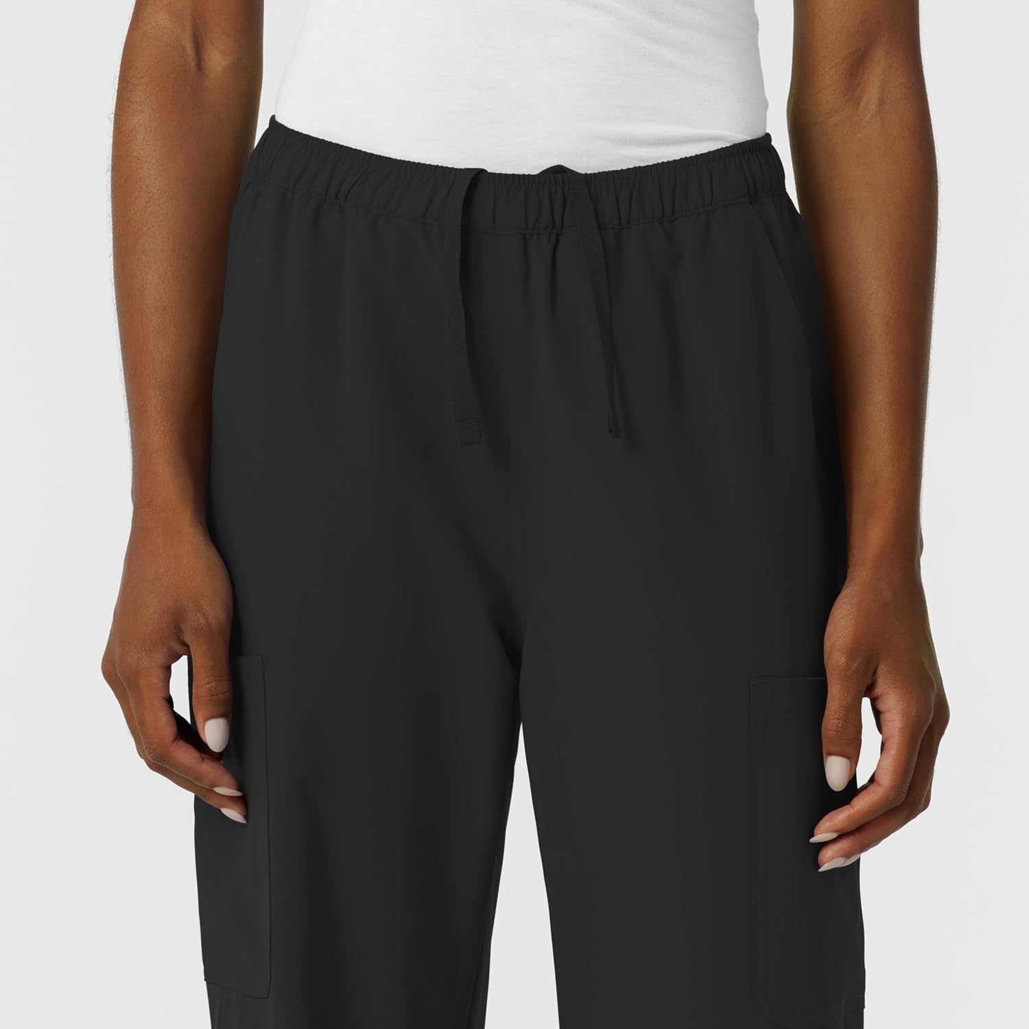 Wink NURTUR Women’s Straight Leg Cargo Scrub Pant, Black, M PET