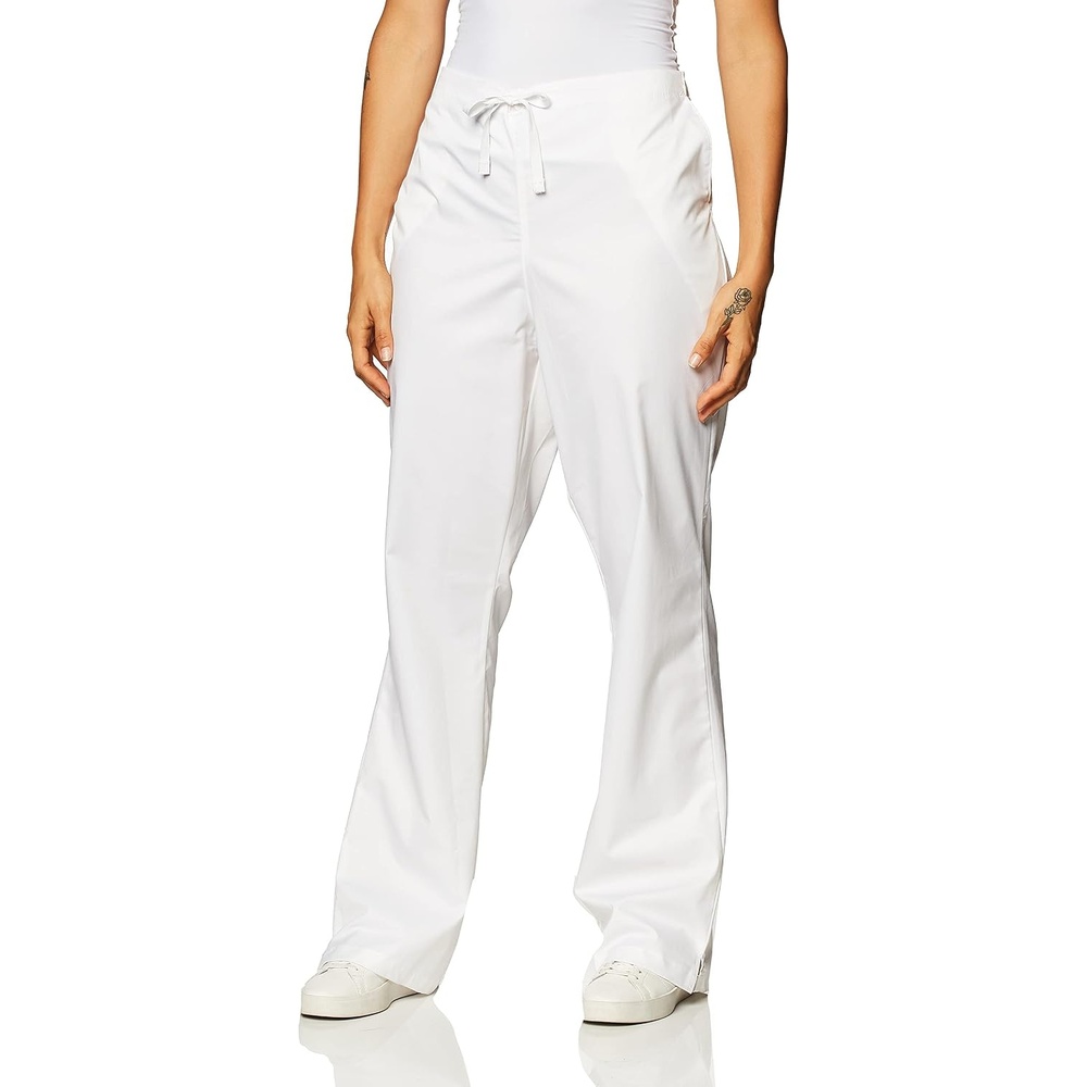 Wonderwork Women’s Flare Leg Scrub Pant(White)