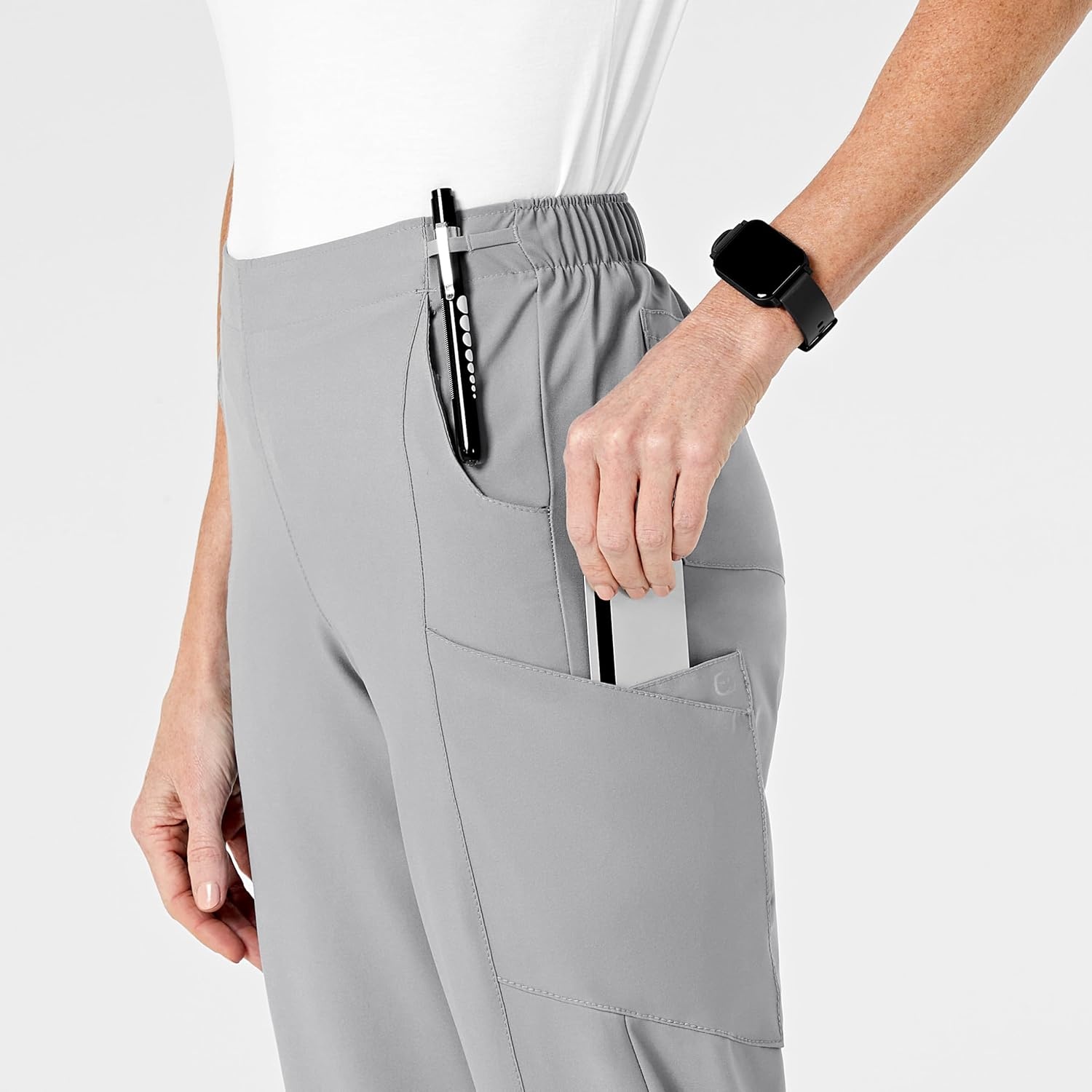 Women’s Flat Front Cargo Pant(Grey)
