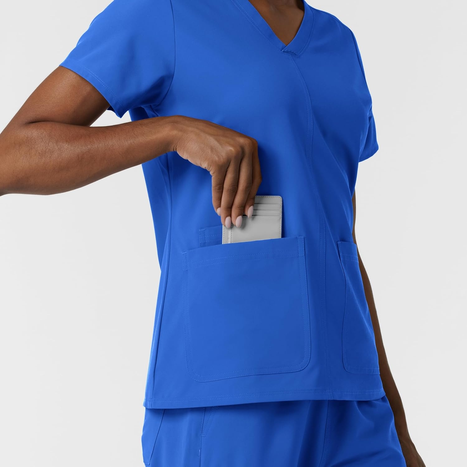 Wink Women’s Women’s V-Neck Scrub Top(Royal)