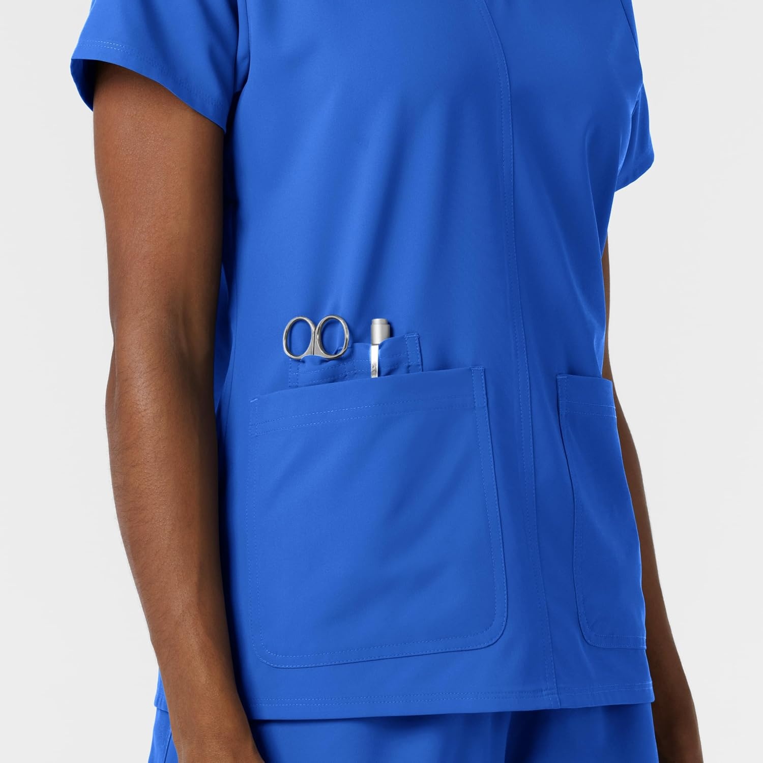 Wink Women’s Women’s V-Neck Scrub Top(Royal)