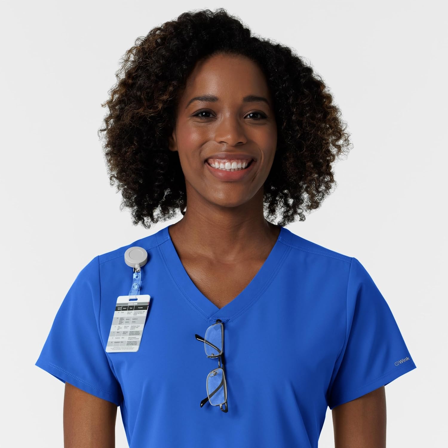 Wink Women’s Women’s V-Neck Scrub Top(Royal)