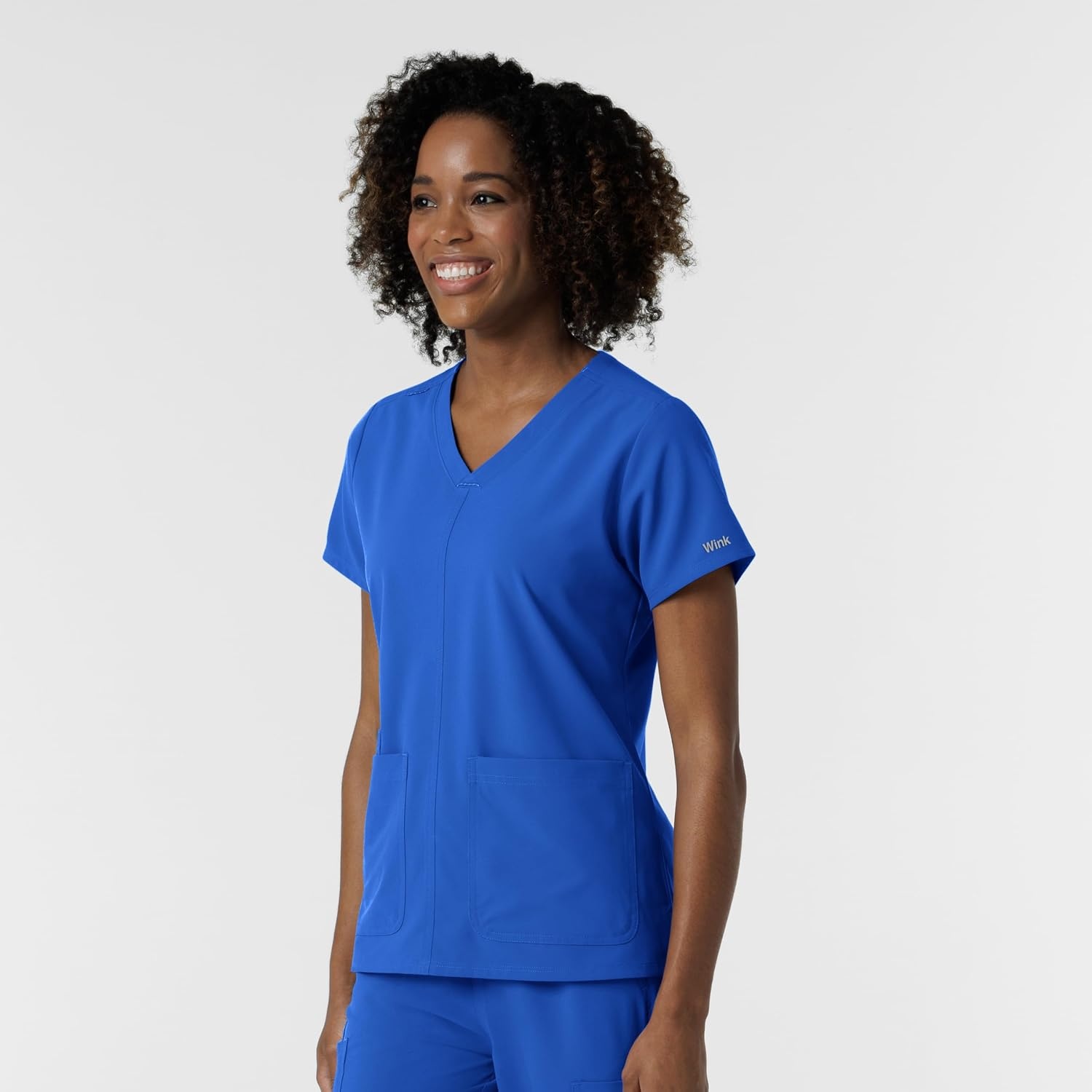 Wink Women’s Women’s V-Neck Scrub Top(Royal)