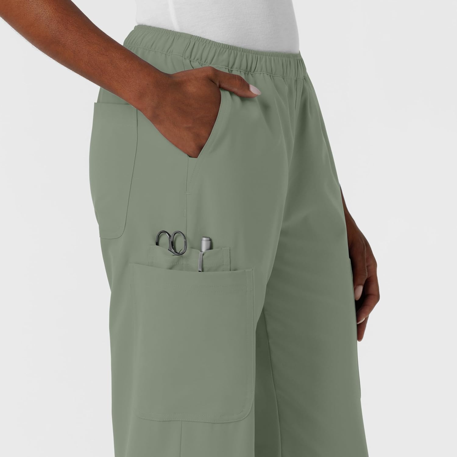 Wink NURTUR Women’s Straight Leg Cargo Scrub Pant(Sage)
