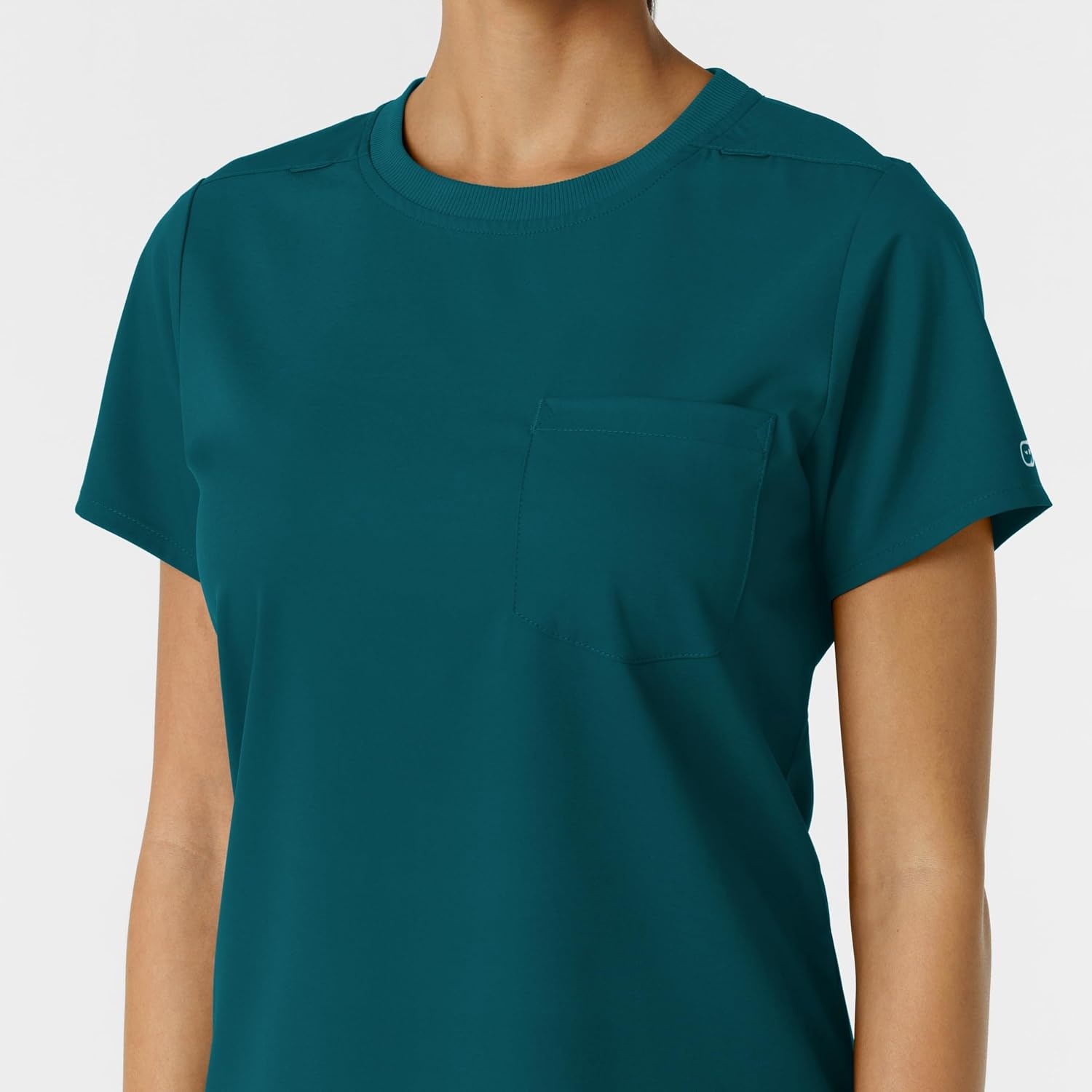 Wink Scrubs for Women, Boundless, Classic Tee with 1 Pocket(Caribbean)