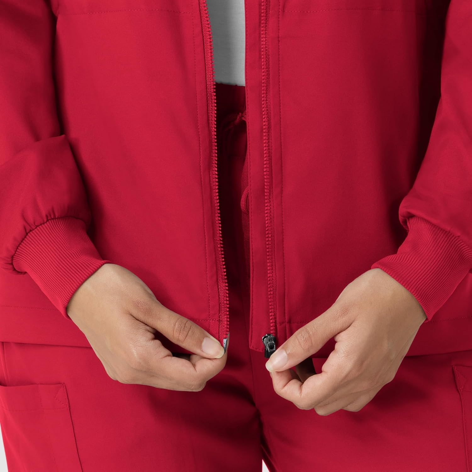 WINK Boundless Women’s Warm Up Scrub Jacket(Red)