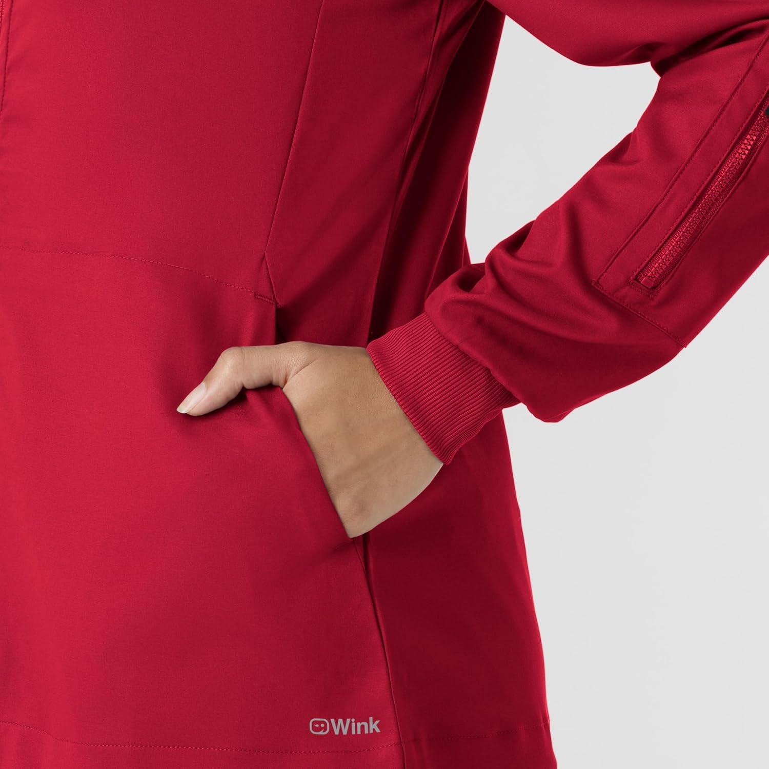 WINK Boundless Women’s Warm Up Scrub Jacket(Red)