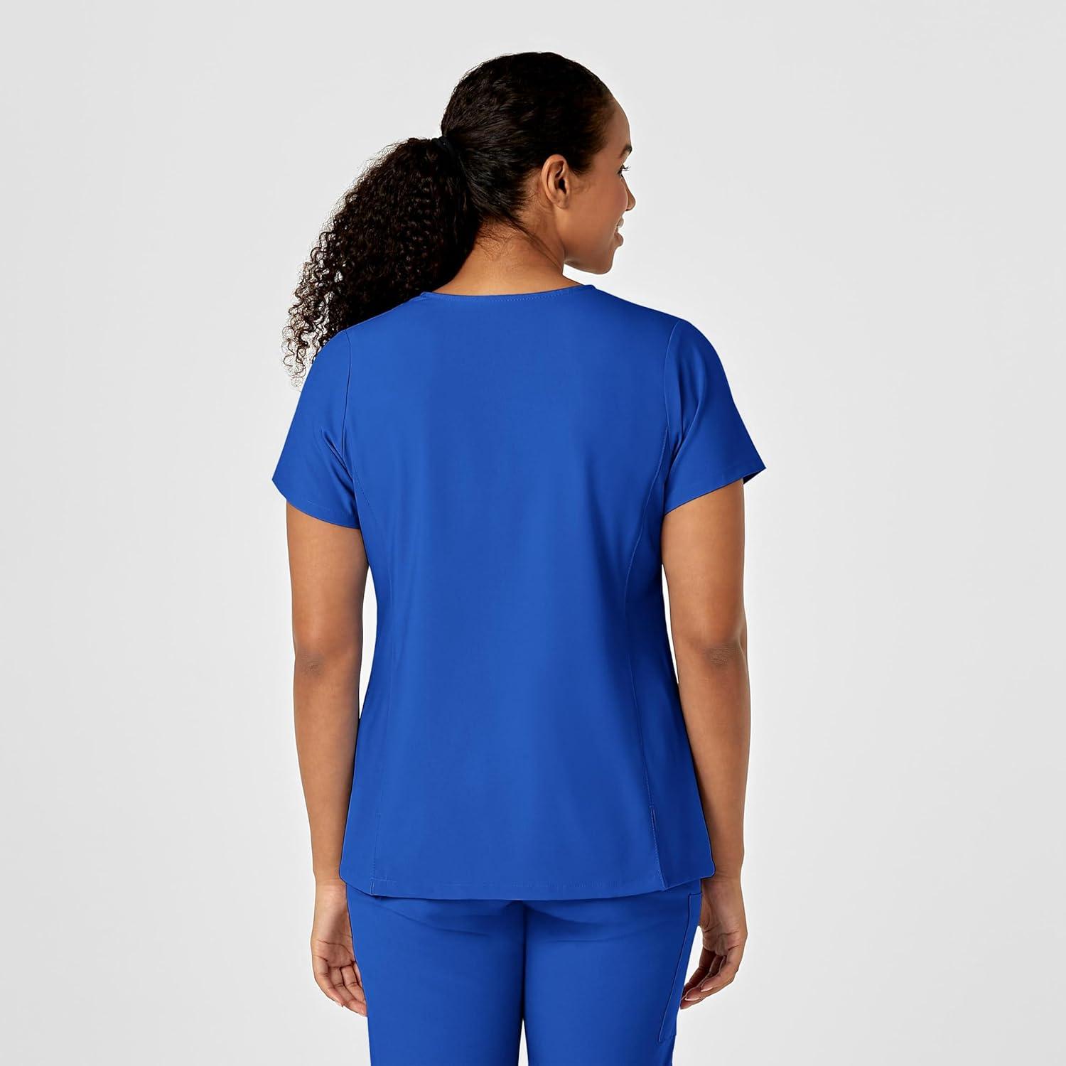 WonderWink Mens Y-Neck Wrap Top(Royal)