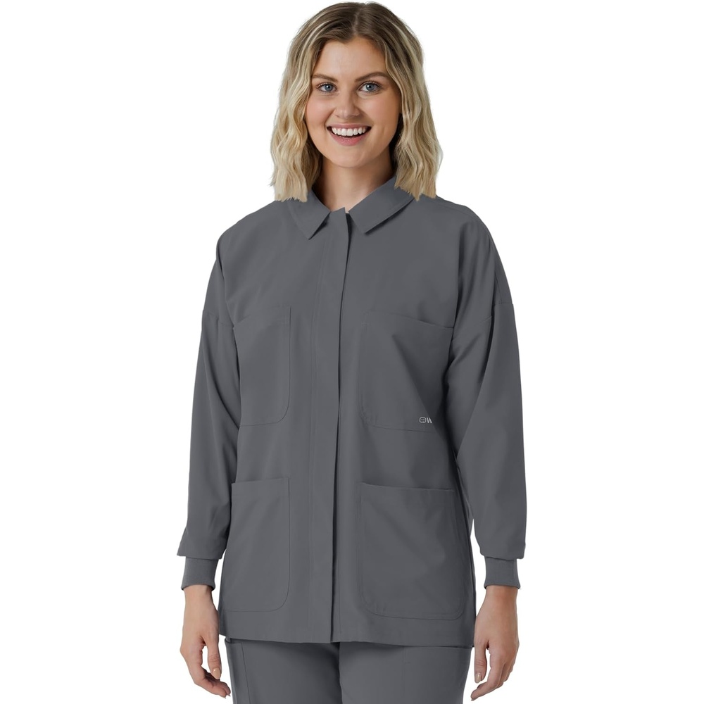 WINK Women’s Women’s Scrub Shirt Jacket(Pewter)