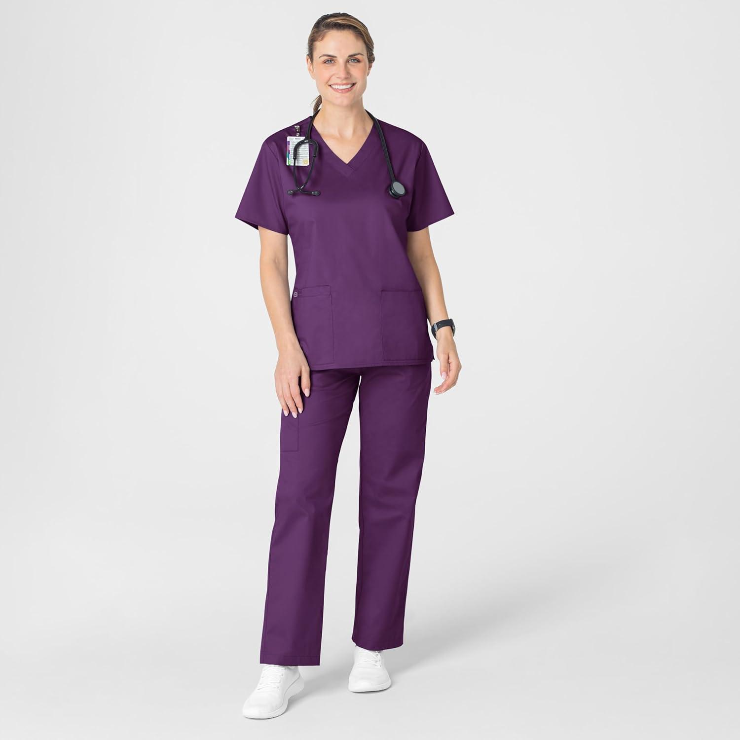Wink WonderWORK Scrubs for Women, V-Neck Scrub Top